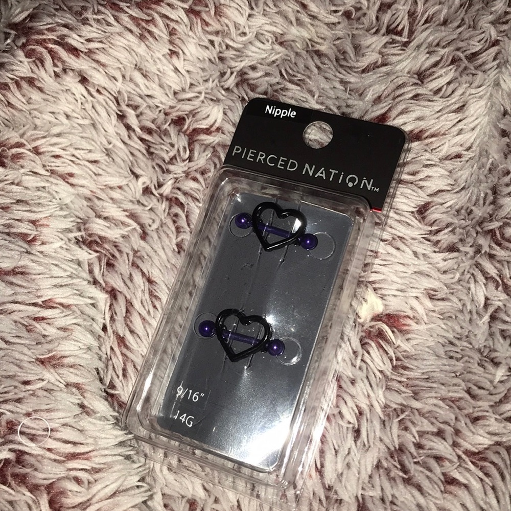 NEW Heart Nipple Barbell Jewelry 14G